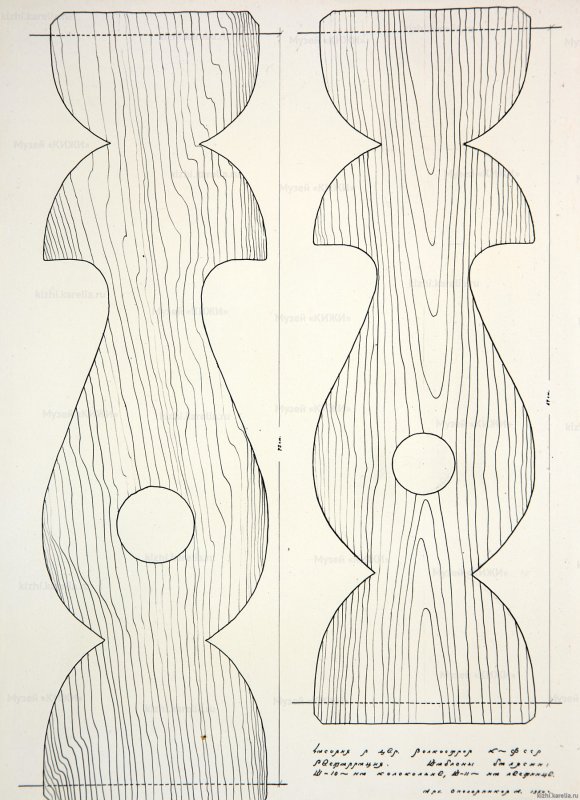 Трафареты плоских балясин из дерева