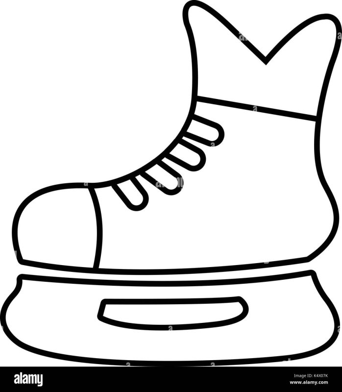 Коньки трафарет для детей
