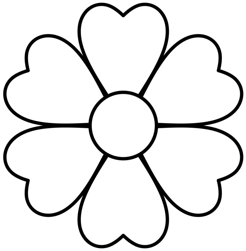 Раскраска цветочек