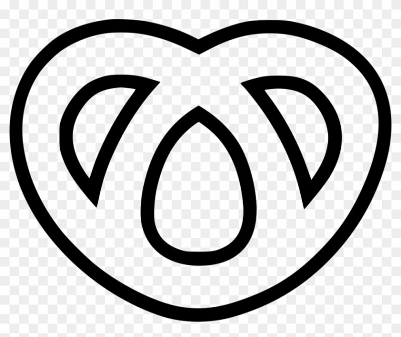 Трафарет крендель