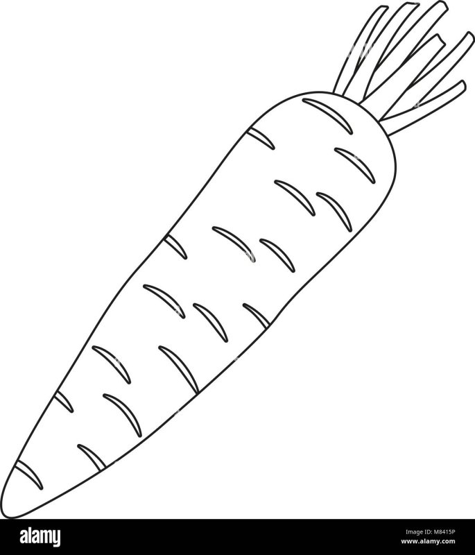 Морковка картинка для детей раскраска