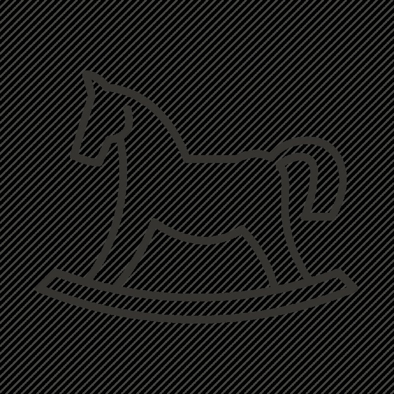 Лошадка качалка раскраска