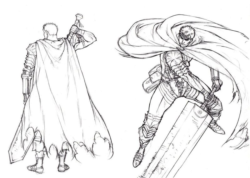 Гриффит Берсерк для срисовки