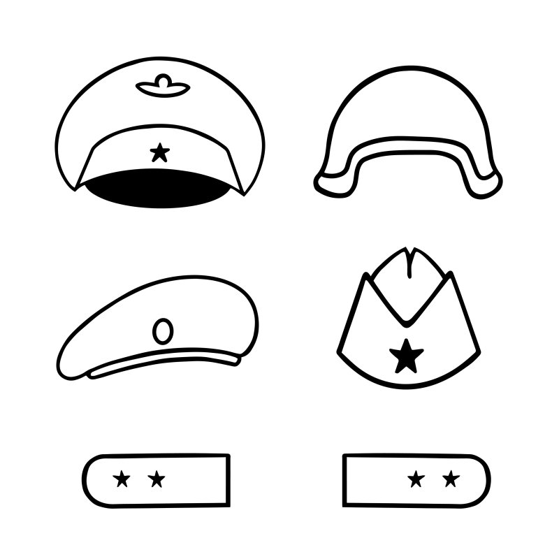 Военная фуражка рисунок