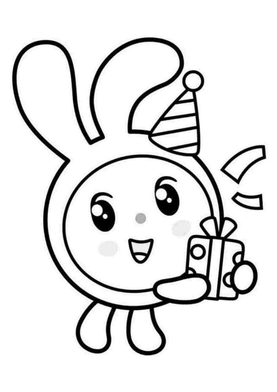 Малышарики Пандочка раскраска