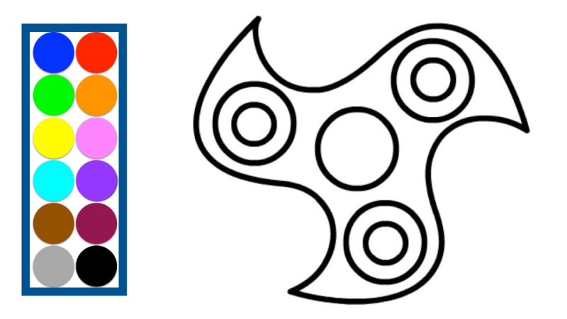 Спиннер раскраска