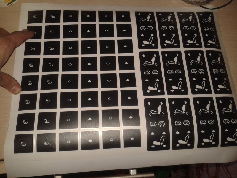 Трафарет для автомобильных кнопок