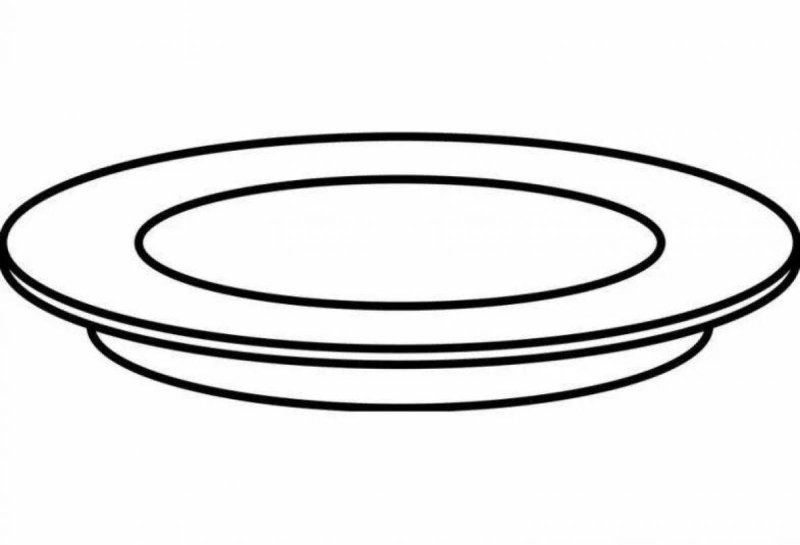 Тарелочка раскраска для малышей