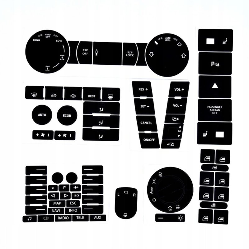 Наклейки для кнопок авто
