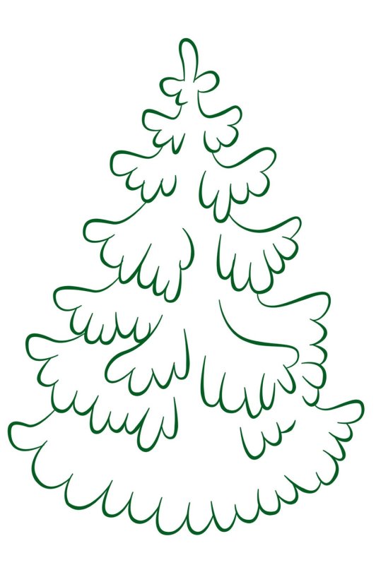 Елка раскраска