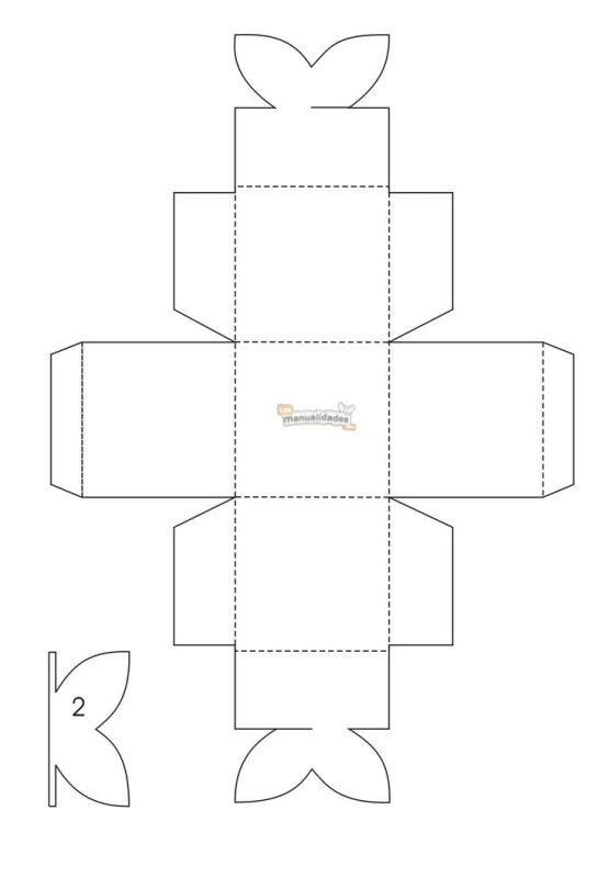 Распечатка коробочки для подарка
