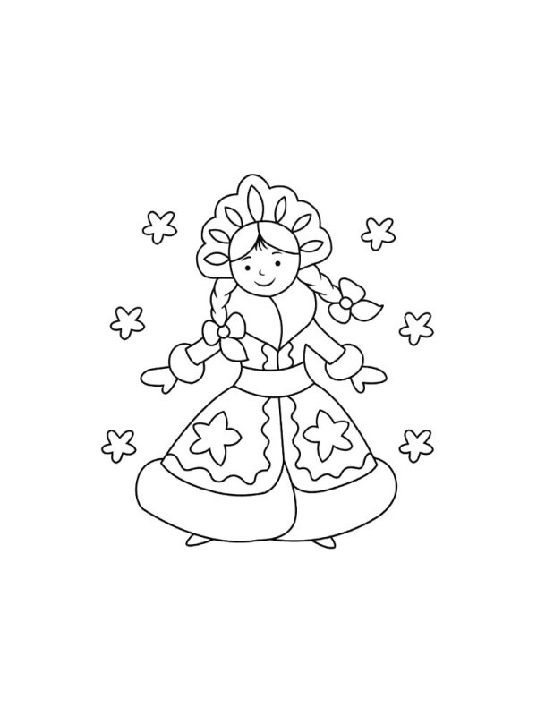 Трафарет Снегурочки