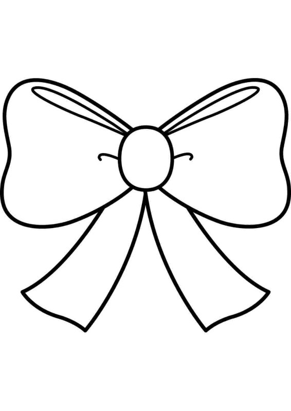 Бантик трафарет для вырезания