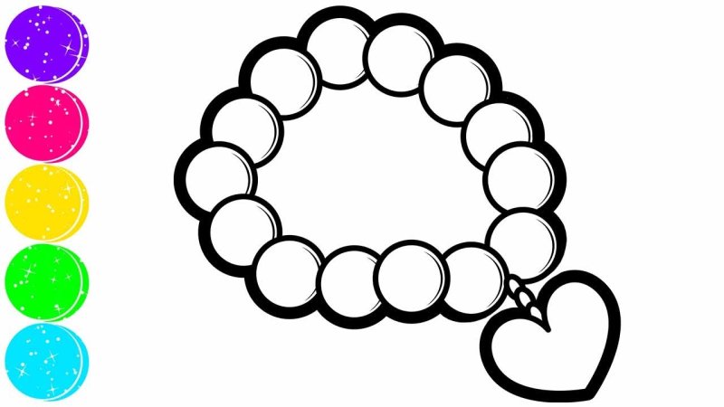 Бусы для раскрашивания детям