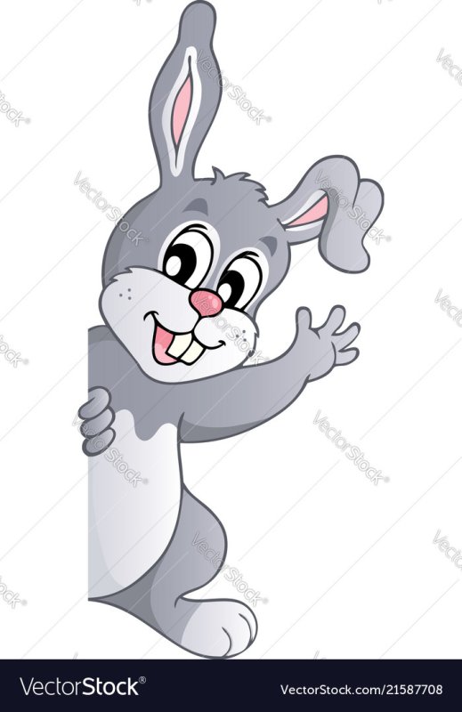 Зайчик выглядывает