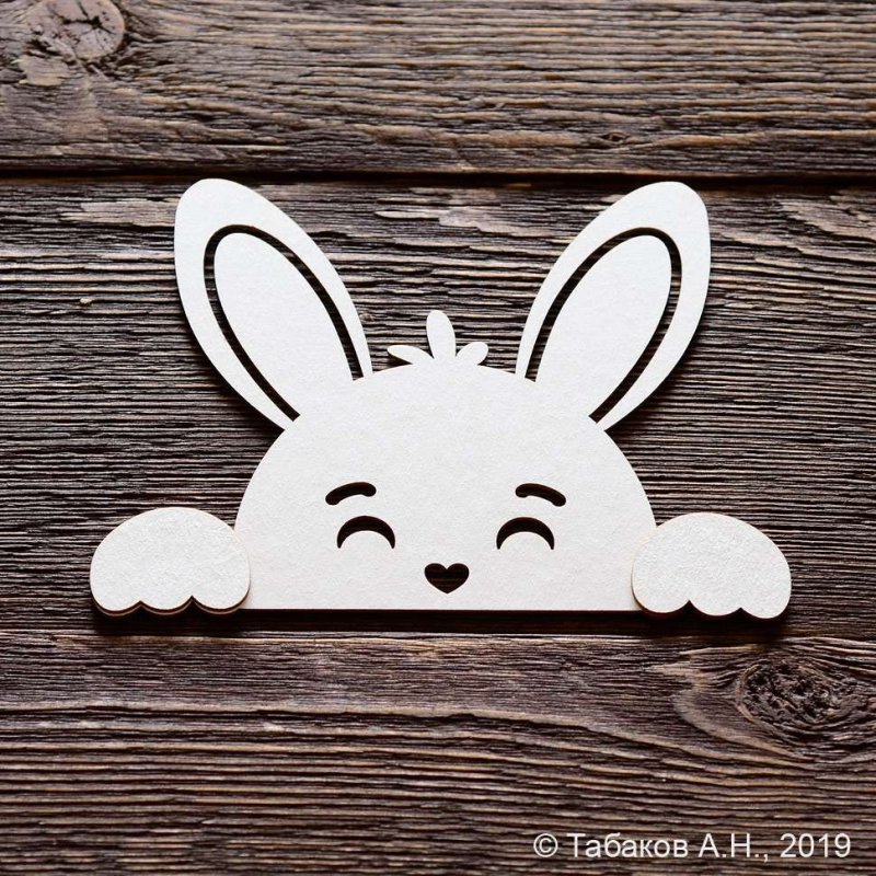 Зайчик заготовка для тиснения