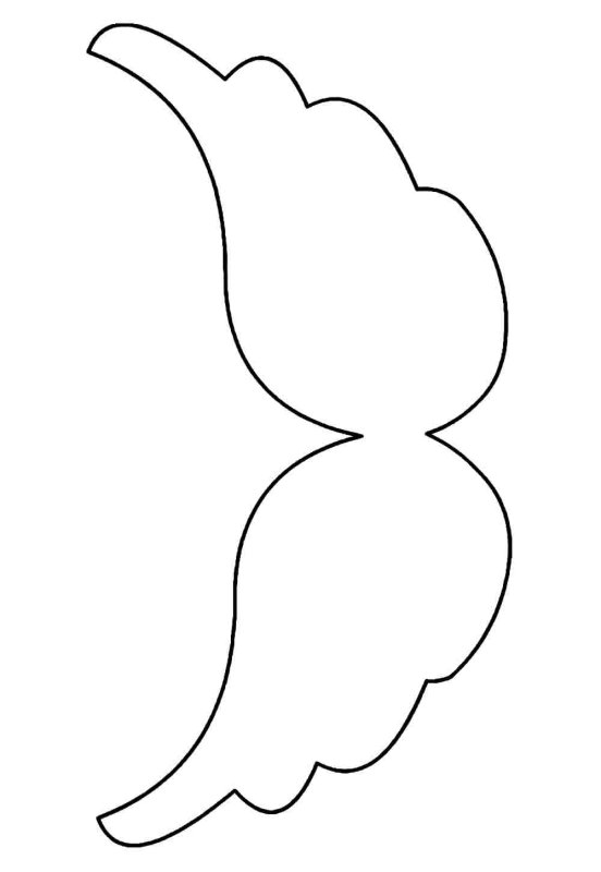 Крылышки трафарет