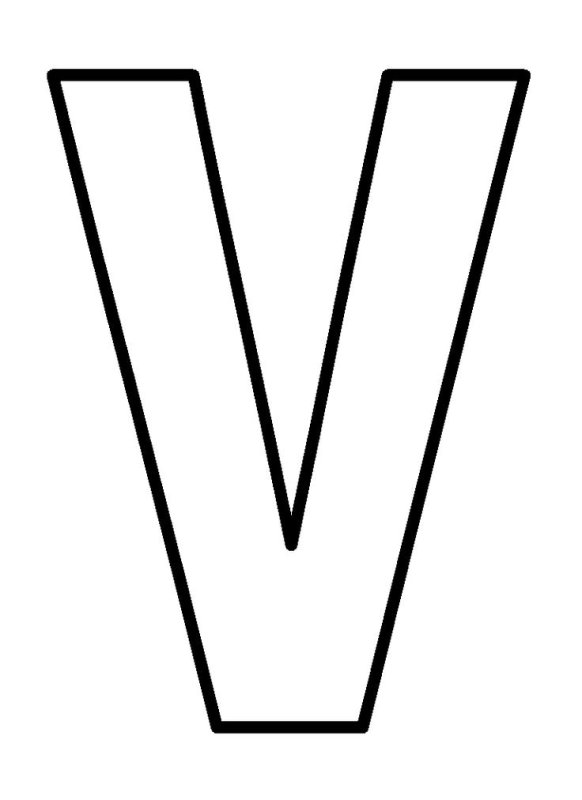 Буква л трафарет