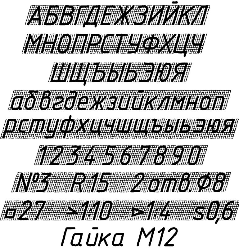 ГОСТ 2.304-81 шрифты чертежные Тип б