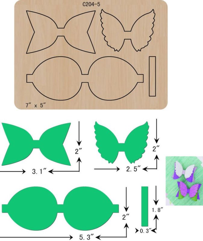 Схемы бантиков из фоамирана