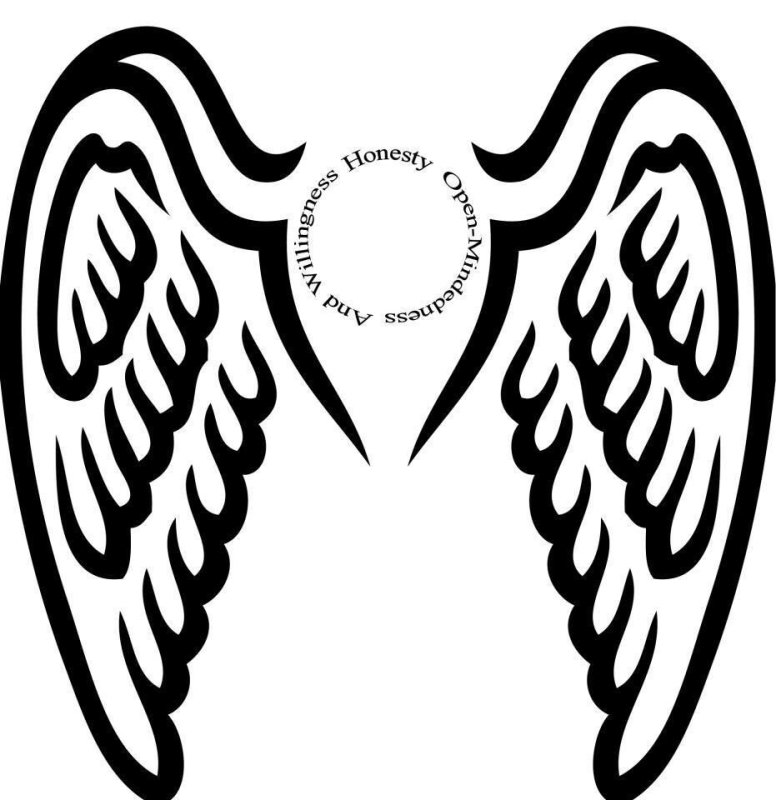 Ангельские Крылья трафарет