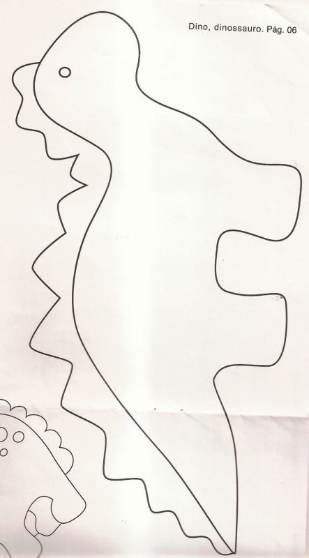Выкройка динозавра