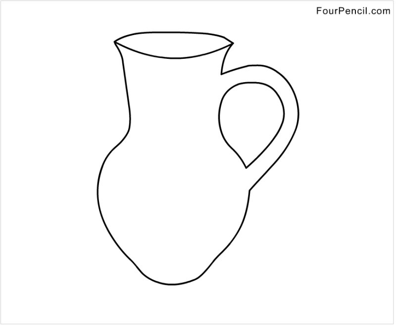 Кувшин раскраска для детей
