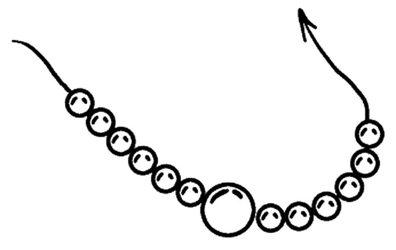 Бусы раскраска для детей