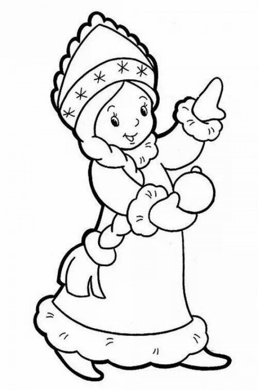 Трафарет Снегурочки