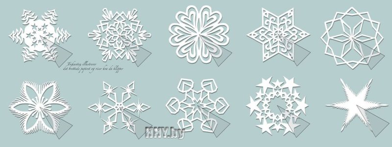 Макет снежинки