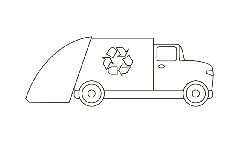 Фургон раскраска для детей