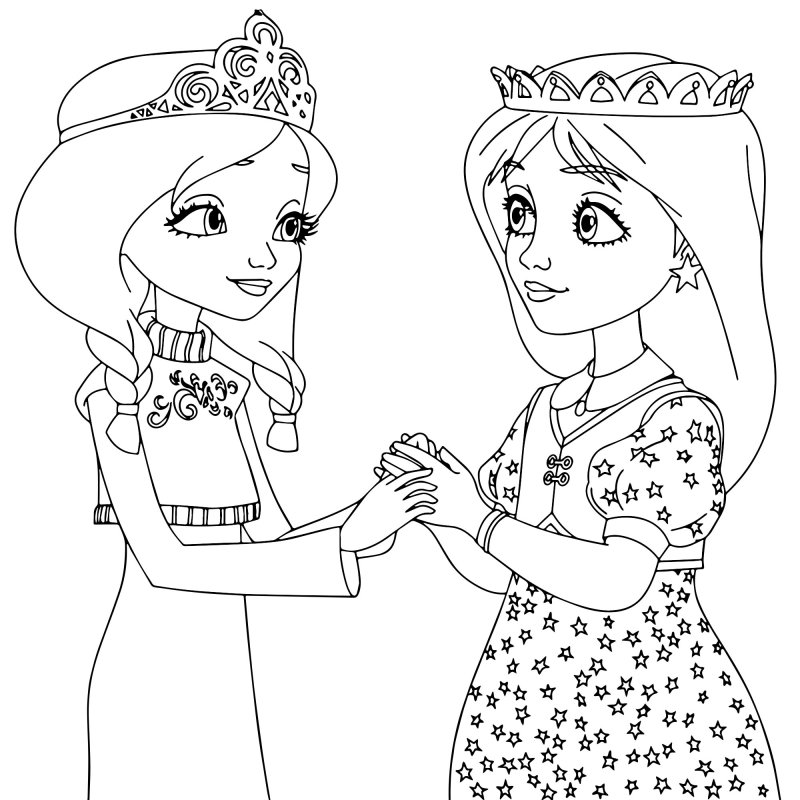 Раскраски для девочек царевны
