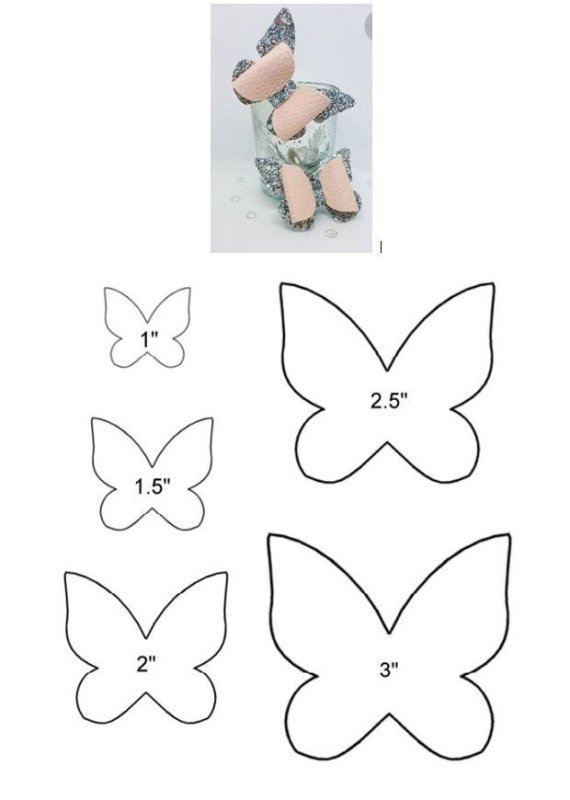 Трафареты для заколок из фоамирана