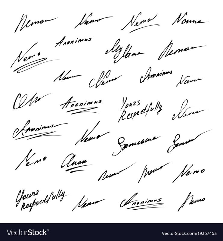 Закорючки для росписи