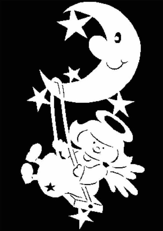 Вытынанки новогодние месяц