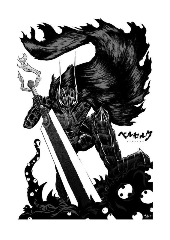 Гатс Берсерк эскиз