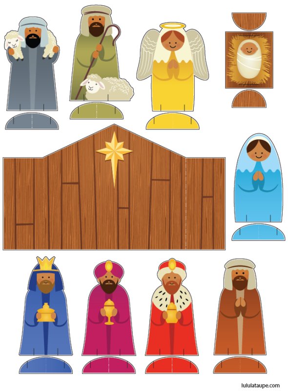 Бумажные фигурки для вертепа