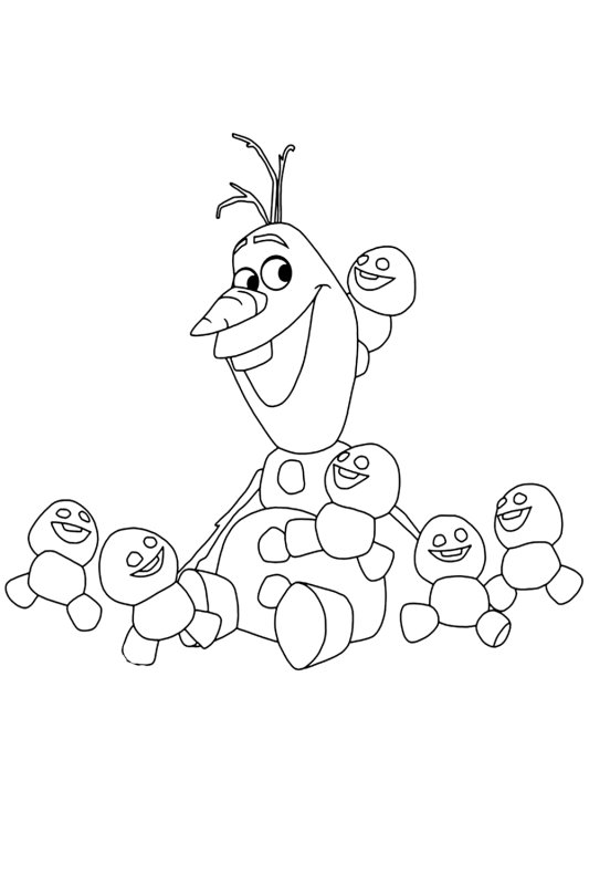 Снеговик из холодного сердца раскраска