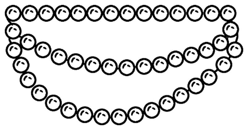 Бусы раскраска для малышей