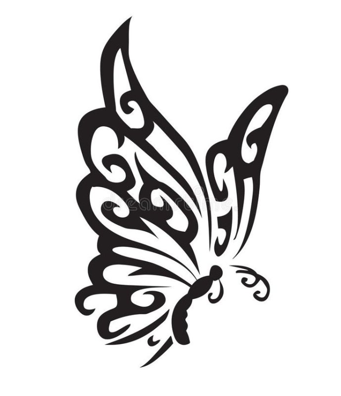 Ажурная бабочка тату