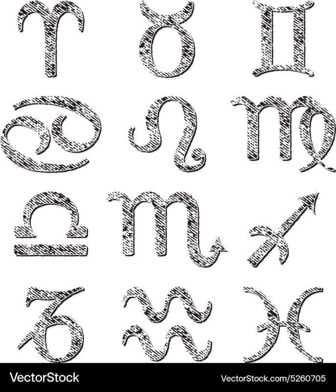 Трафарет знаков зодиака для вырезания