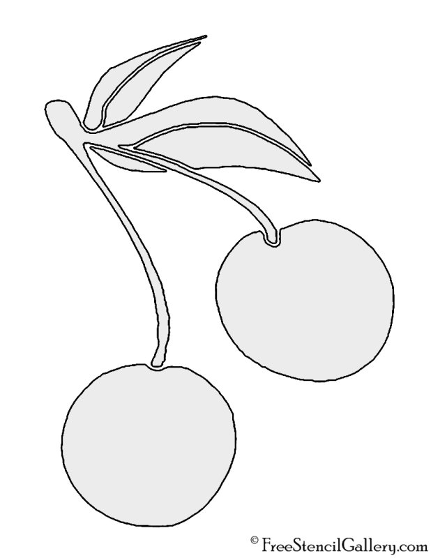 Трафарет Вишенки