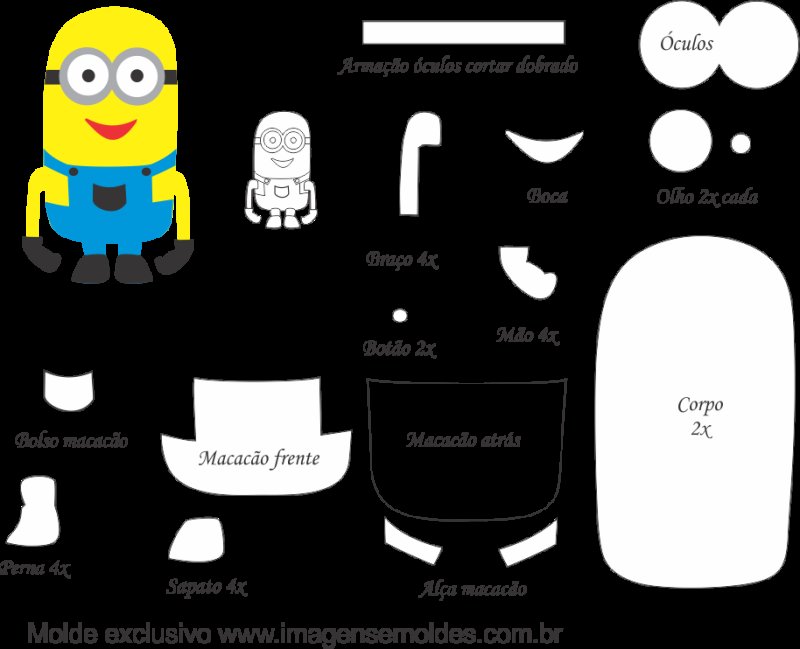 Схема миньона из фетра