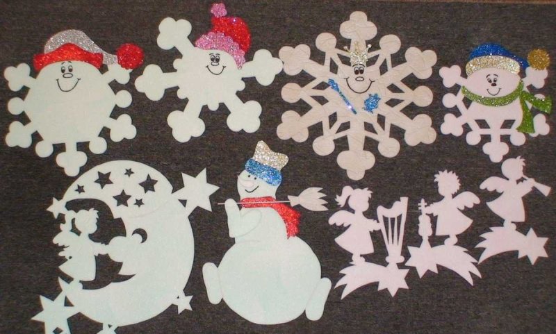 Новогодние украшения из потолочной плитки