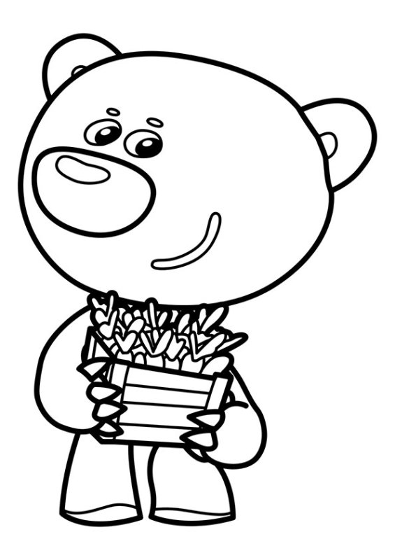 Раскраска мишки Мимимишки