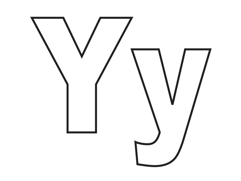 Английские буквы контур