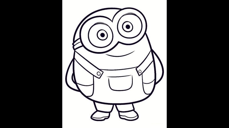 Миньоны раскраска для детей