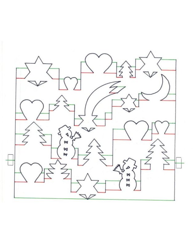 Объемные открытки схемы