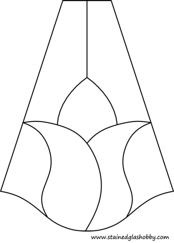 Трафарет для витража для абажура