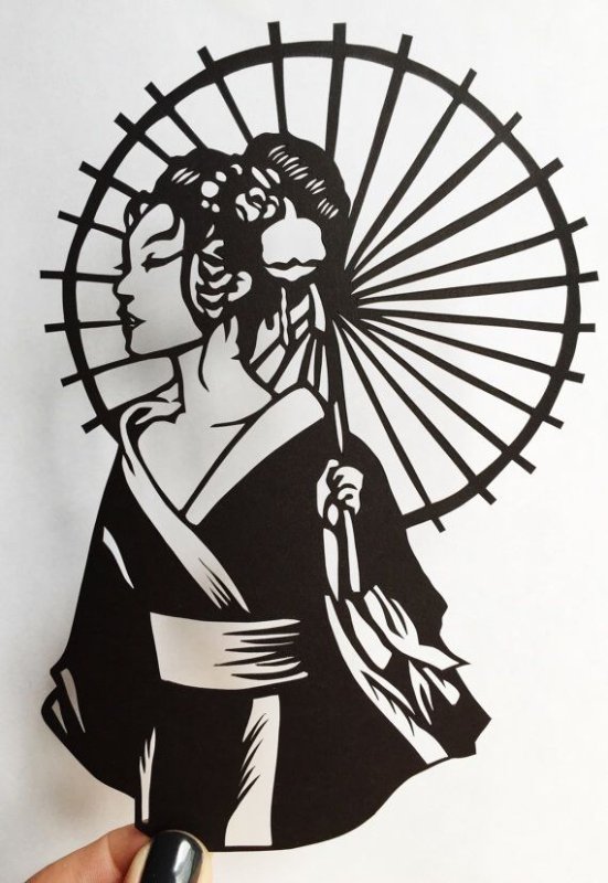 Силуэты в японском стиле